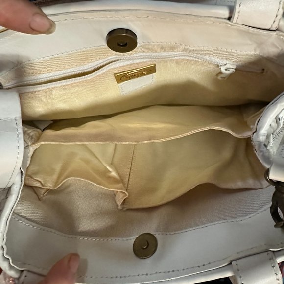 Talbots White Basketweave hand bag - Picture 2 of 5